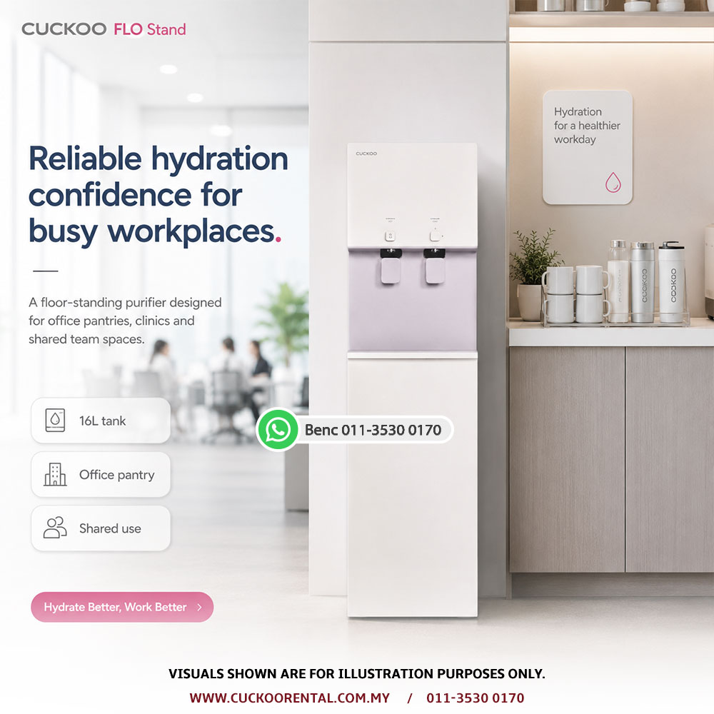 CUCKOO Flo Stand office pantry water purifier Malaysia